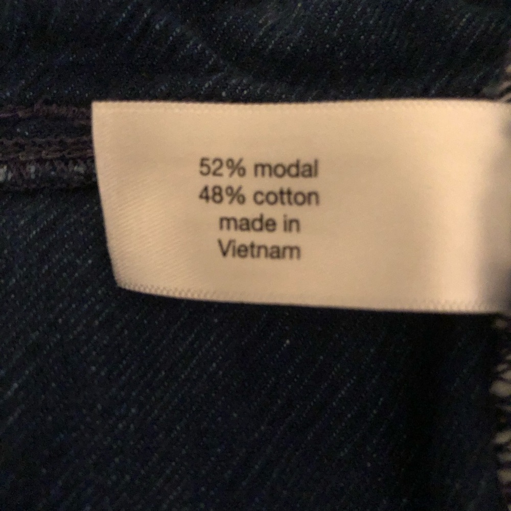 Lane Bryant shorts denim jeans blue leaf pattern mid rise belt loops Plus 22 - Picture 7 of 10